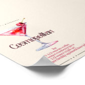 Cosmopolitan Art Print | Bar Decor Cocktail Poster (Hoek)