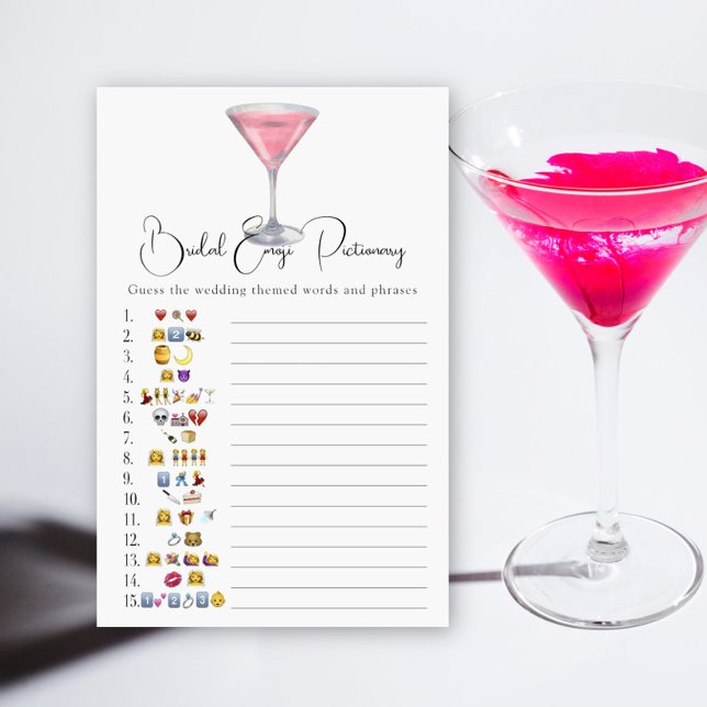 Cosmopolitan Bridal shower emoji pictionary (Creator heeft geüpload)