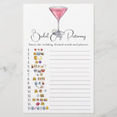 Cosmopolitan Bridal shower emoji pictionary (Voorkant)