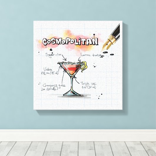 Cosmopolitan Canvas Afdruk (Insitu (Houten vloer))