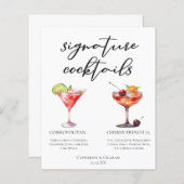 Cosmopolitan Cherry French 75 Cocktails Menu (Voorkant / Achterkant)