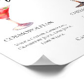 Cosmopolitan Cherry French 75 Cocktails Menu Poster (Hoek)