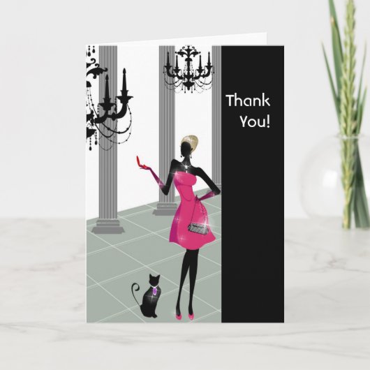 Cosmopolitan Chic Thank You Cards Bedankkaart (Voorkant)