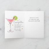 Cosmopolitan Cocktail 21e Happy Birthday Kaart (Binnen)