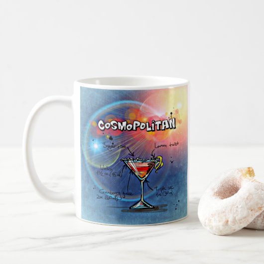 Cosmopolitan Cocktail (#2 van de 12 Reeksen van de Koffiemok (Met donut)