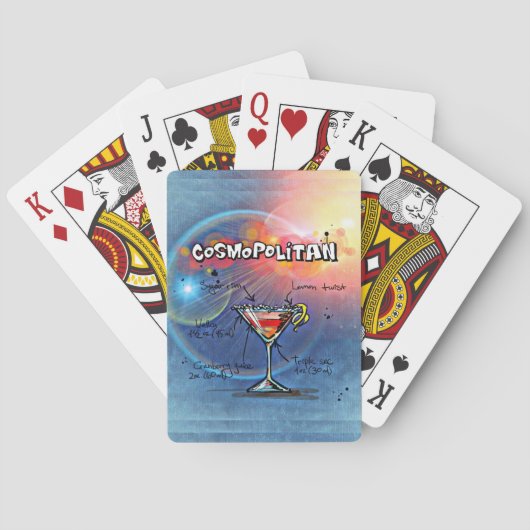 Cosmopolitan Cocktail (#2 van de 12 Reeksen van de Pokerkaarten (Achterkant)