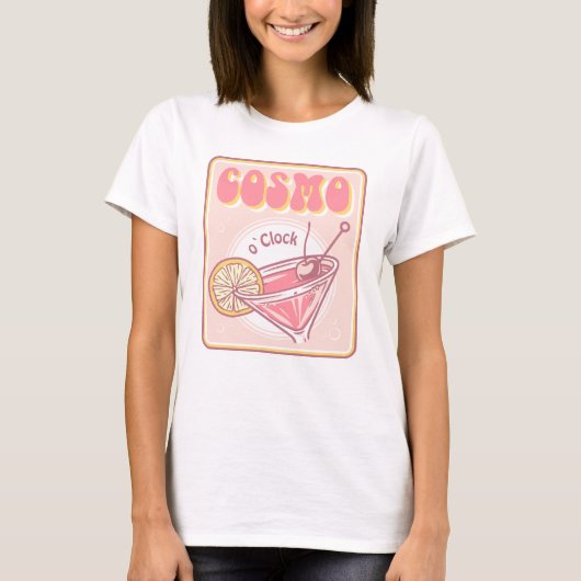 Cosmopolitan Cocktail Cosmo Summer Party Retro T-shirt (Voorkant)