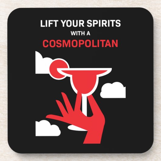 Cosmopolitan Cocktail Drink Bier Onderzetter (Voorkant)