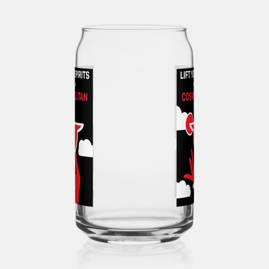 Cosmopolitan Cocktail Drink Blikvorm Glas (Rechts)