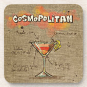 Cosmopolitan Cocktail Drink Onderzetter (Voorkant)