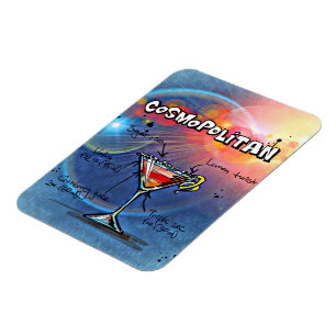 Cosmopolitan Cocktail Drink Receptenmagneet Magneet