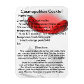 Cosmopolitan Cocktail Drink Receptenmagneet Magneet (Verticaal)