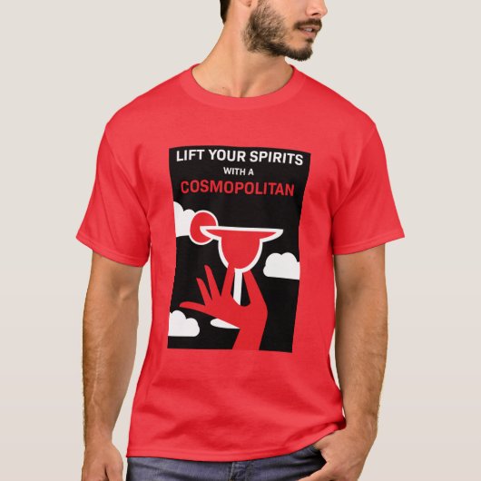 Cosmopolitan Cocktail Drink T-shirt (Voorkant)