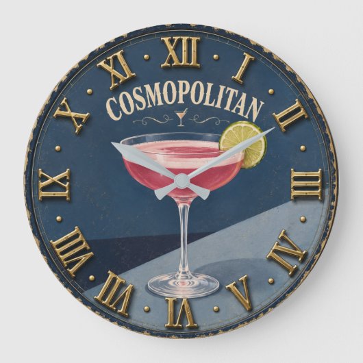 Cosmopolitan Cocktail Home Bar Decor Grote Klok (Voorkant)