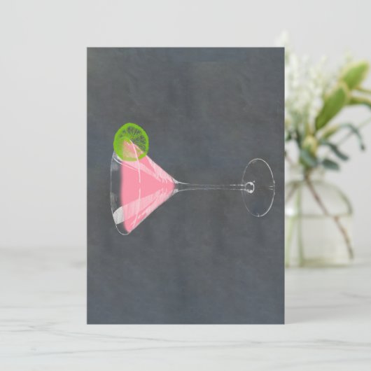 Cosmopolitan Cocktail Kaart (Staand voorkant)