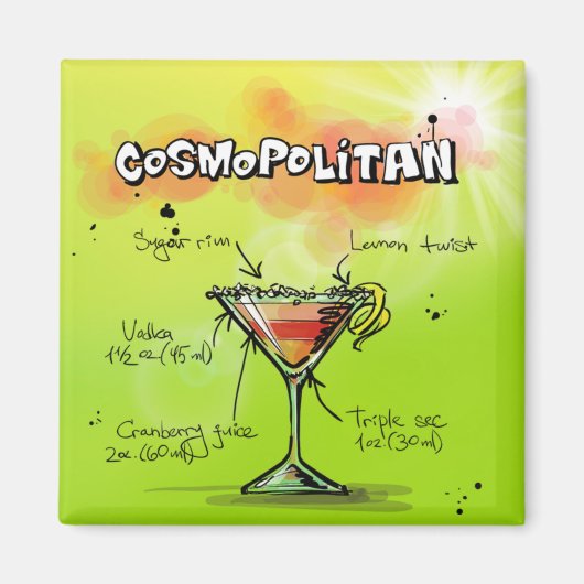 Cosmopolitan Cocktail Magneet (Voorkant)