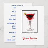 Cosmopolitan Cocktail Marker Sketch Kaart (Voorkant / Achterkant)