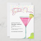 Cosmopolitan Cocktail Mexicaanse Bruids Fiesta Kaart (Voorkant)