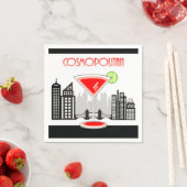 Cosmopolitan Cocktail Napkin, Lounge Theme Servetten (Insitu)