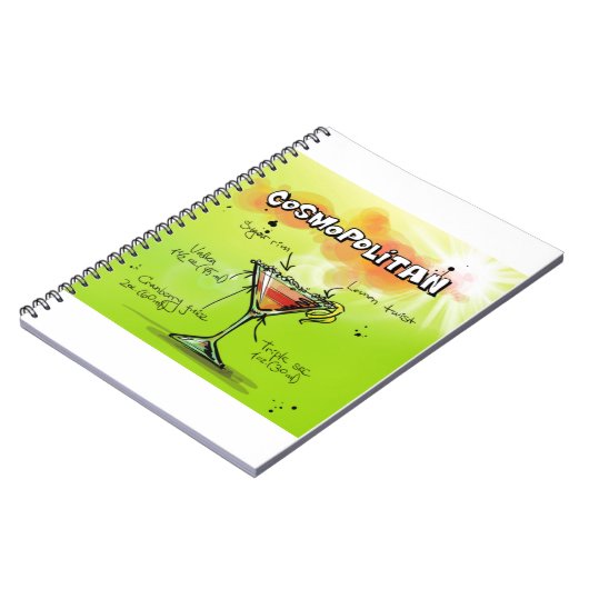 Cosmopolitan Cocktail Notitieboek (Linkerzijde)