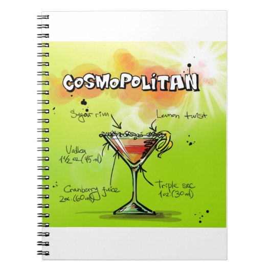 Cosmopolitan Cocktail Notitieboek (Voorkant)