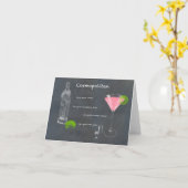 Cosmopolitan Cocktail Recipe Kaart (Gele Bloem)