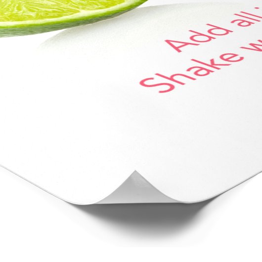 Cosmopolitan  Cocktail Recipe Poster (Hoek)