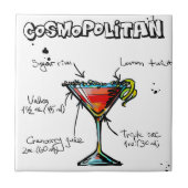 Cosmopolitan Cocktail Recipe Tegeltje (Voorkant)