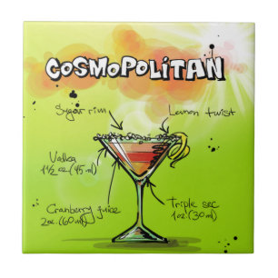 Cosmopolitan Cocktail Tegeltje