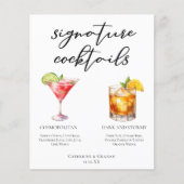 Cosmopolitan Dark Stormy Signature Cocktails Menu (Voorkant)