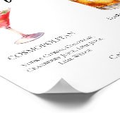 Cosmopolitan Dark Stormy Signature Cocktails Menu Poster (Hoek)