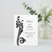 Cosmopolitan Flourish and Swirls RSVP Kaart (Staand voorkant)