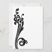 Cosmopolitan Flourish Swirls Wedding Kaart (Achterkant)