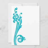 Cosmopolitan Flourish Swirls Wedding Kaart (Achterkant)