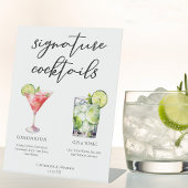 Cosmopolitan Gin & Tonic Signature Cocktails Menu Reclamebord Met Voetstuk