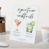 Cosmopolitan Gin & Tonic Signature Cocktails Menu Reclamebord Met Voetstuk (Insitu)