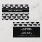 Cosmopolitan Glam Visitekaartje, zilver Visitekaartje (Voorkant / Achterkant)