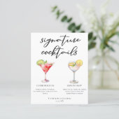 Cosmopolitan Lemon Drop Signature Cocktails Menu (Staand voorkant)