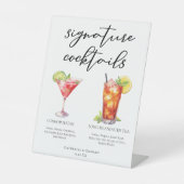 Cosmopolitan Long Island Signature Cocktails Menu Reclamebord Met Voetstuk (Voorkant)