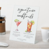 Cosmopolitan Long Island Signature Cocktails Menu Reclamebord Met Voetstuk (Insitu)