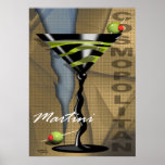 Cosmopolitan Martini | art deco Poster<br><div class="desc">"Cosmopolitan Martini" art deco art van Cheryl Daniels.</div>