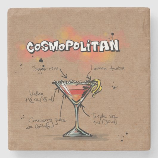 Cosmopolitan Martini Onderzetter (Voorkant)