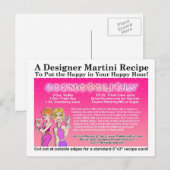 Cosmopolitan Martini Recept Briefkaart (Voorkant / Achterkant)