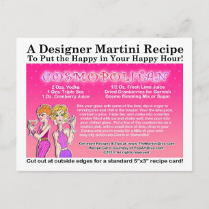 Cosmopolitan Martini Recept Briefkaart