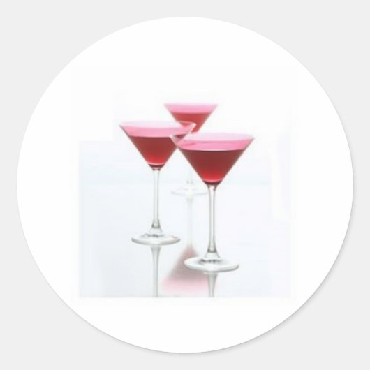 COSMOPOLITAN MARTINI RONDE STICKER (Voorkant)