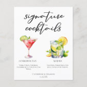 Cosmopolitan Mojito Signature Cocktails Menu (Voorkant)