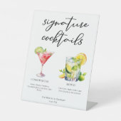 Cosmopolitan Mojito Signature Cocktails Menu Reclamebord Met Voetstuk (Voorkant)