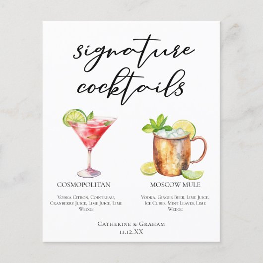 Cosmopolitan Moscow Mule Signature Cocktails Menu (Voorkant)