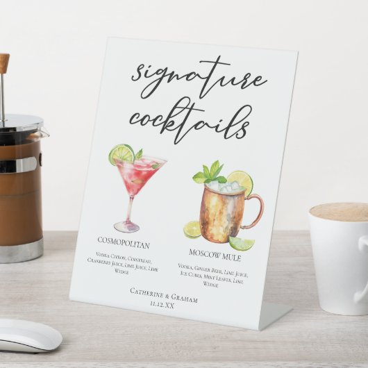 Cosmopolitan Moscow Mule Signature Cocktails Menu Reclamebord Met Voetstuk (Insitu)