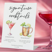 Cosmopolitan Moscow Mule Signature Cocktails Menu Reclamebord Met Voetstuk